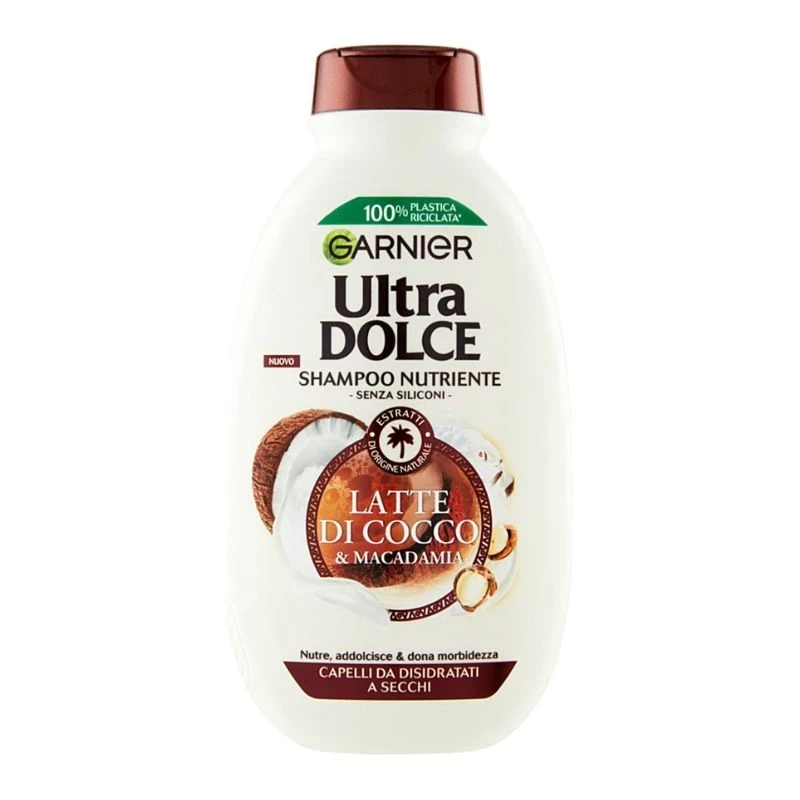 шампоан Garnier Latte di Cocco кокосово мляко и макадамия за дехидратирана до суха коса 250мл
