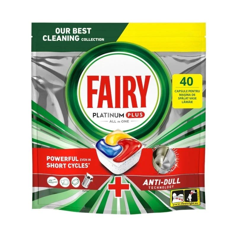 таблетки съдомиялна Fairy Platinum PLUS limone 40бр