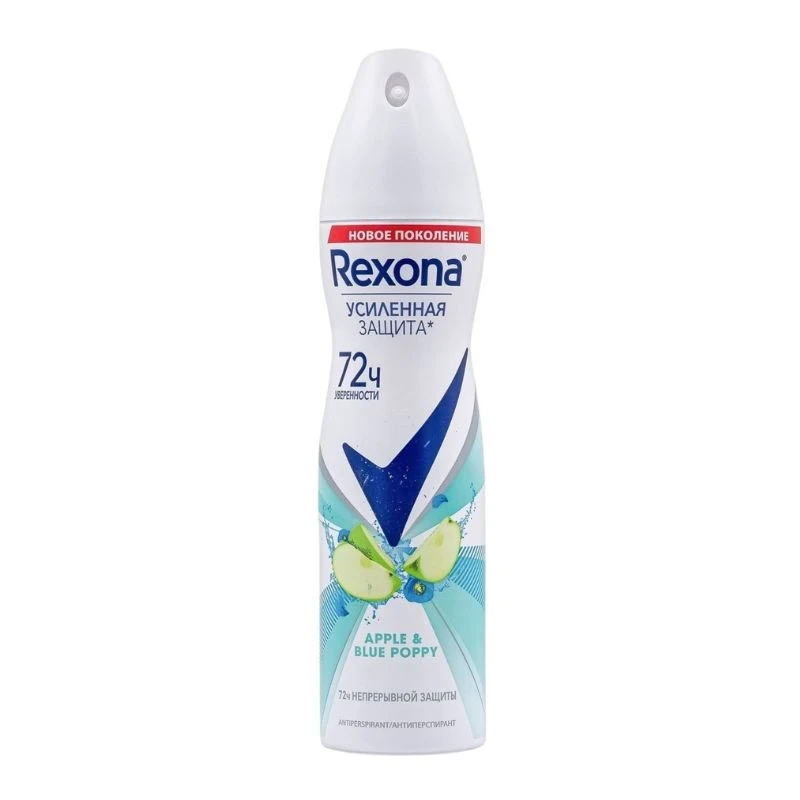 део спрей дезодорант Rexona Apple and Blue Poppy 72h 150мл