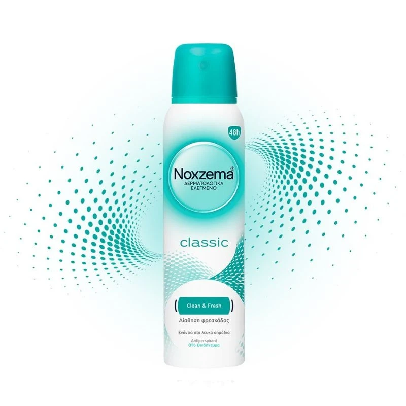 део спрей дезодорант Noxzema Classic 48h чисто и свежо 150мл
