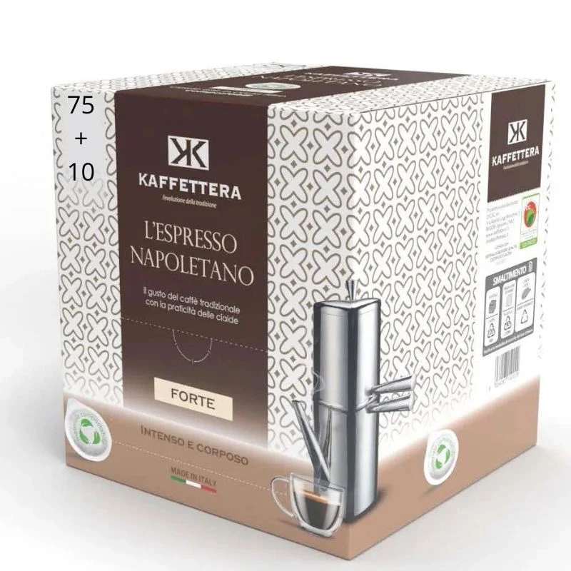 кафе Kaffettera Forte за хартиена доза 75+10бр