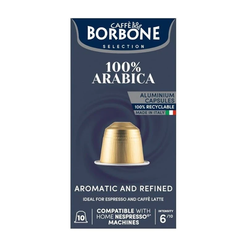 кафе Borbone 100пр Arabica за nespreso алуминиеви 10бр