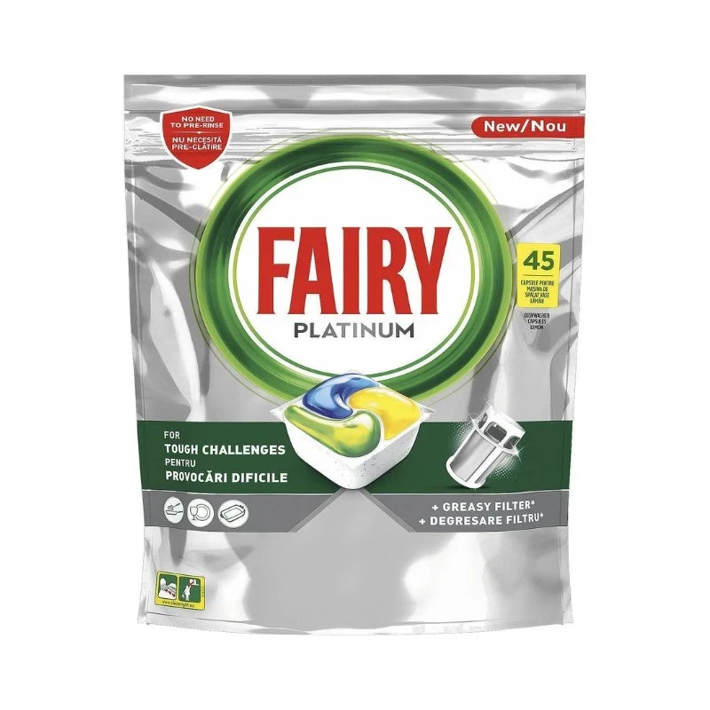 таблетки съдомиялна Fairy Platinum limone 45бр