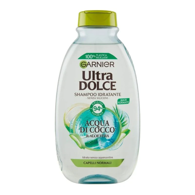 шампоан Garnier Acqua di cocco e aloe vera -  кокосова вода и алое вера за нормална коса 250мл
