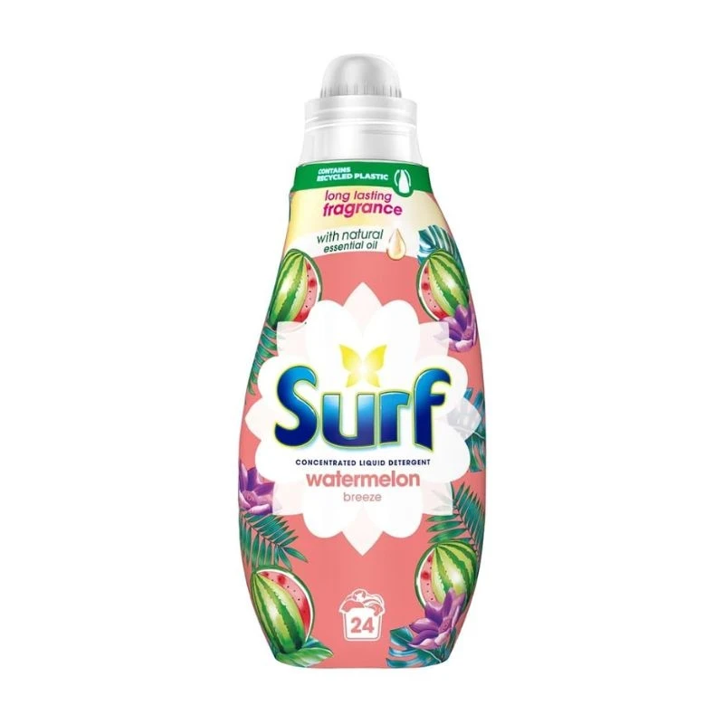 течен прах Surf Watermelon Breeze универсал с аромат диня 24пр 648мл ENG