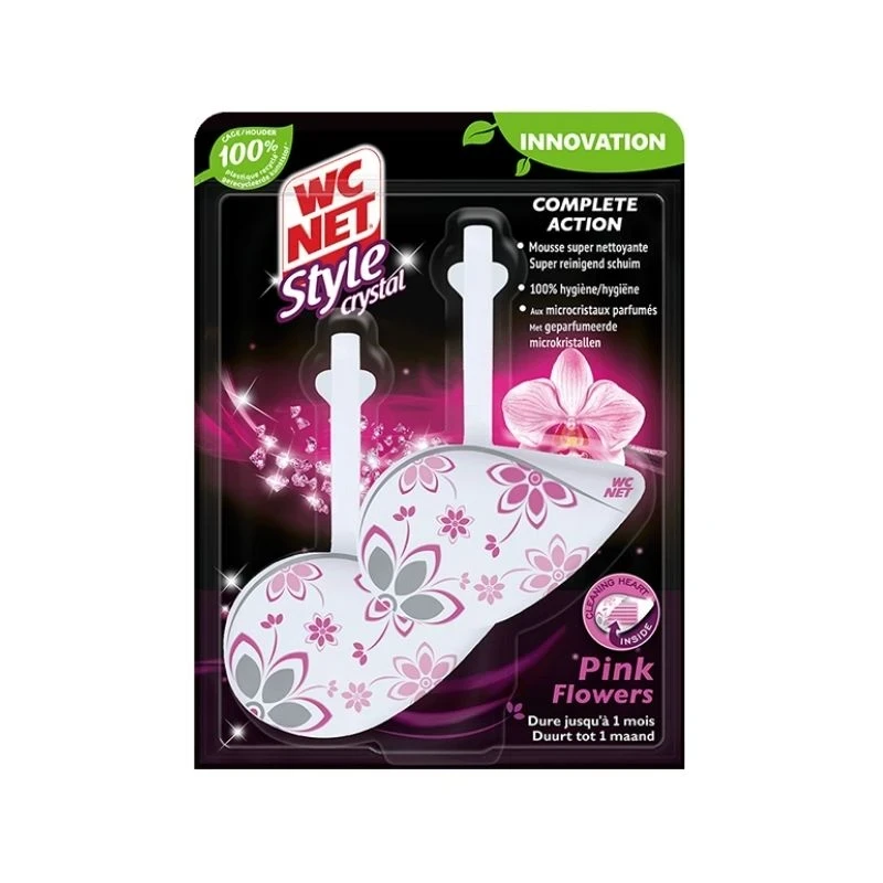тоалетно блокче Wc Net Pink Harmony хигиенизиращи 300 изплаквания 2бр x36,5 гр
