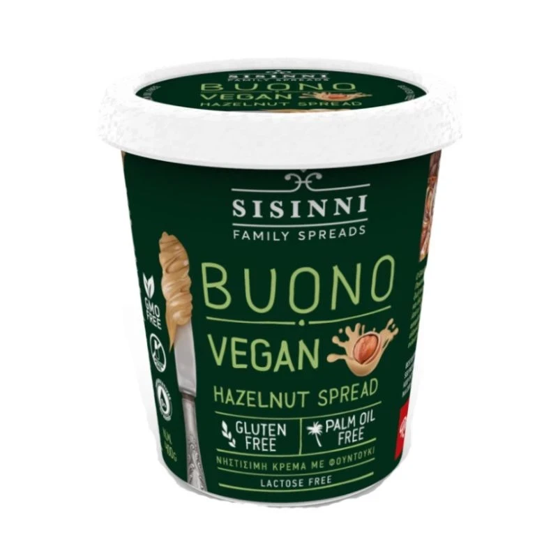 крем Sisinni Buono Vegan hazelnut spread веган лешников крем „Вкусно“ 400гр