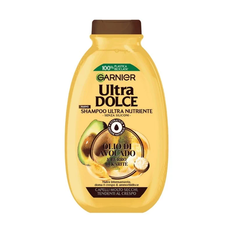 шампоан Garnier Olio di Avocado and Burro di Karite много суха коса, укротява къдренето омякотява 250мл