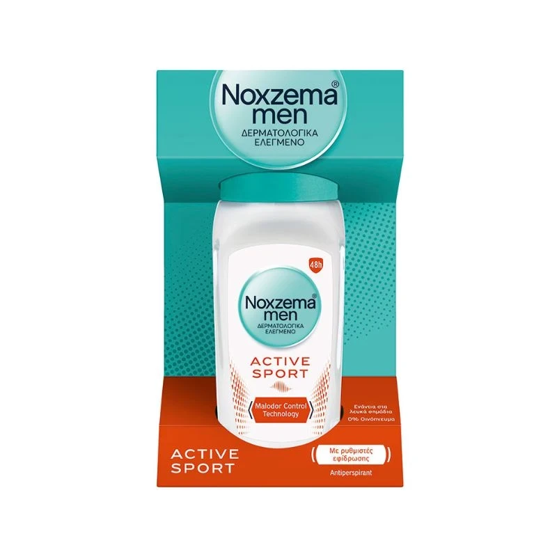 рол-он дезодорант Noxzema men Active Sport 48h технология за контрол на неприятната миризма 50мл