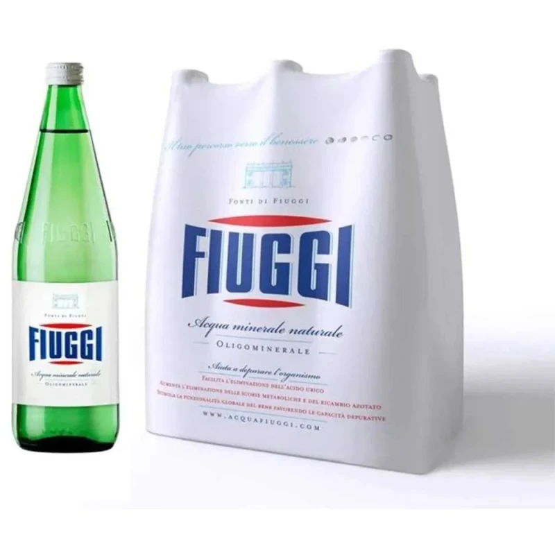 вода натурална олигоминерална Fiuggi 1л стъкло