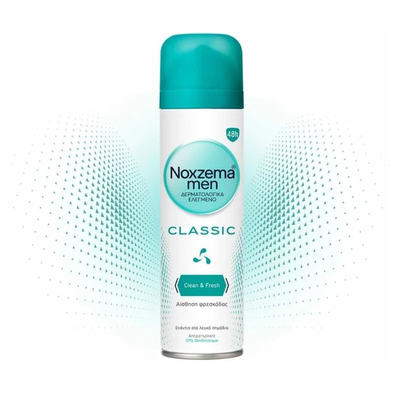 део спрей дезодорант Noxzema men Classic 48h чисто и свежо 150мл