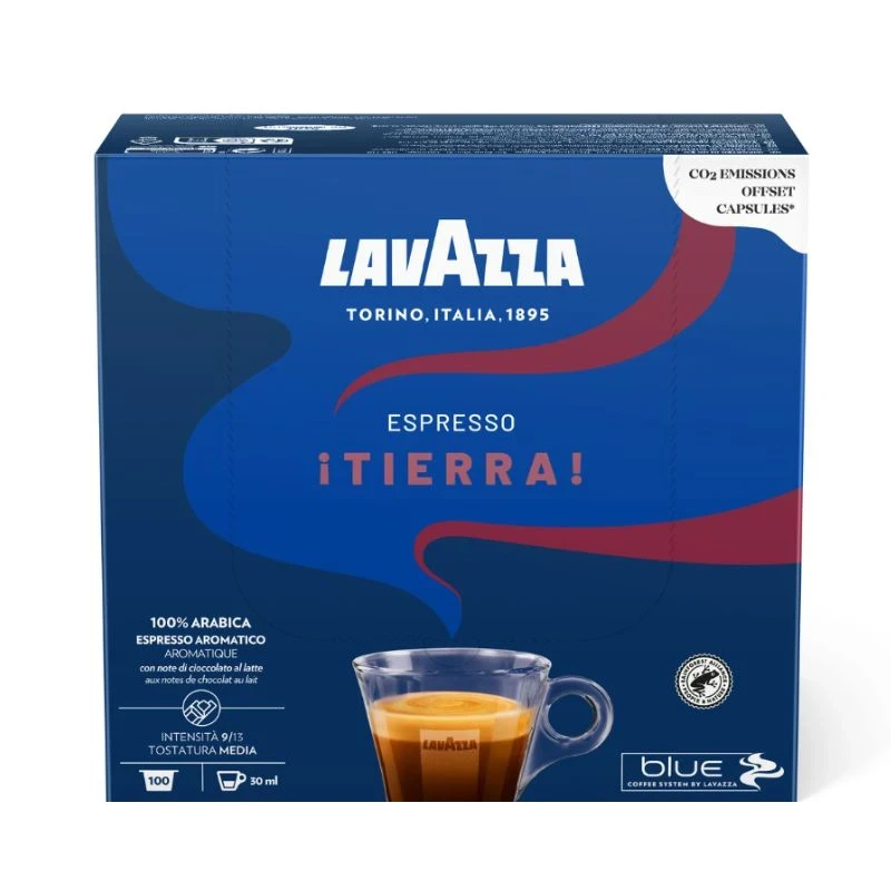 кафе Lavazza Tierra 100пр Arabica за blue система 100бр