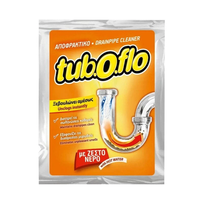 препарат Tuboflo Hot new гранули за отпушване на канали с топла вода 60гр