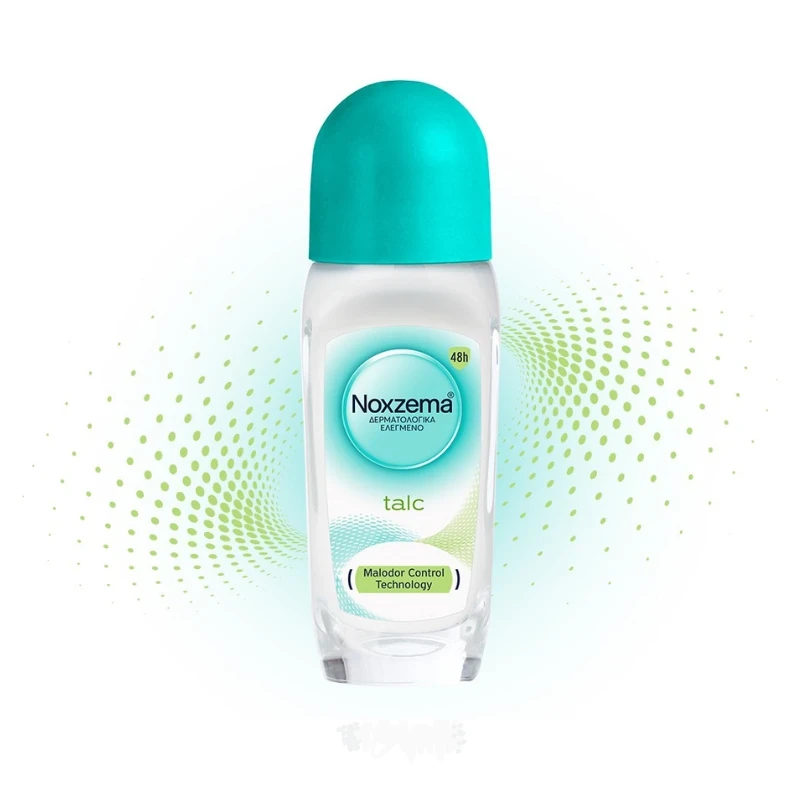 рол-он дезодорант Noxzema Talc 48h технология за контрол на неприятната миризма 50мл