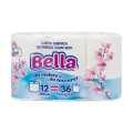 Thumbnail 1 of тоалетна хартия Bella 12ру=36 рула 3пл. 1,5кг 100пр целуозна