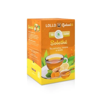Снимка на чай Lollo Solethé куркума, лимон и мед хартиена доза 18бр
