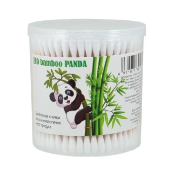 Снимка на клечки за уши Eco Bambo Panda пвц кутия 200бр бамбук