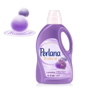 Снимка на течен прах Perlana Delicati Lavanda универсал за вълна и деликатни дрехи лавандула 28пр 1.4л