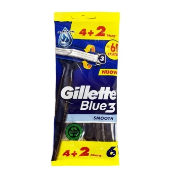 Снимка на самобръсначка Gillette Blu 3 smooth глава с 3 ножчета 4+2=6бр самобръсначки