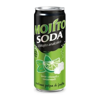 Снимка на напитка газирана Crodo LemonSoda Mojito без алкохол с вкус на мохито коктейл 330мл