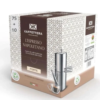 Снимка на кафе Kaffettera Forte за хартиена доза 75+10бр