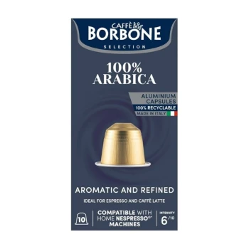 Снимка на кафе Borbone 100пр Arabica за nespreso алуминиеви 10бр
