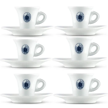 Снимка на комплект Borbone Espresso за еспресо порцеланов малък- 6бр чаша + чиния