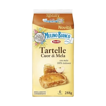 Снимка на бисквити Mulino Bianco Tartelle Cuor di Mella мини тартели с ябълков пълнеж 288гр