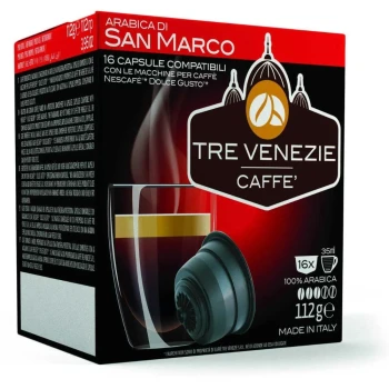 Снимка на кафе Tre Venezia San Marco - 100пр Arabica за Dolce Gusto 16бр