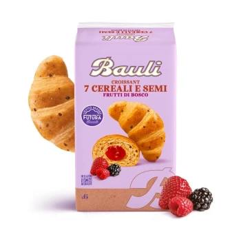 Снимка на кроасан Bauli 7 Cereali e Semi Fruti di Bosco 7 зърнени култури и семена с горски плод 6бр 270гр