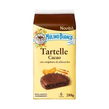 Снимка на бисквити Mulino Bianco Tartelle Cacao мини тартели с какaов пълнеж 288гр