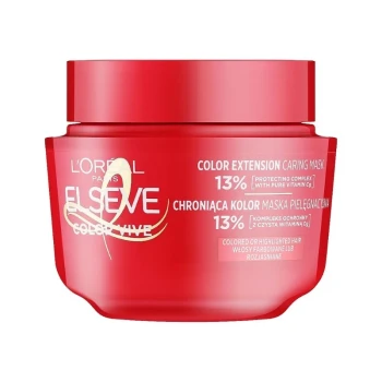 Снимка на маска коса Loreal Paris Elvive Color Vive с червен божур и UV филтри за боядисана коса 300мл