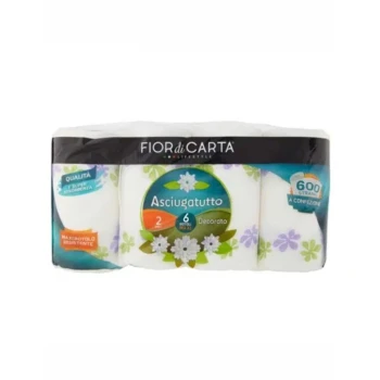 Снимка на кухненска хартия Fiori di Carta Asciugatutto 6 рула 2пл 600къса