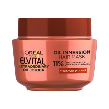 Снимка на маска коса Loreal Paris Elvive Extraordinary Oil Jojoba м-ло от Жожоба подхранващ за много суха коса 300мл