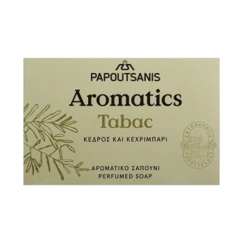 Снимка на сапун Papoutsanis Aromatics Tabac нотки на кедър и амбра мъжкa свежест подхранва 100гр