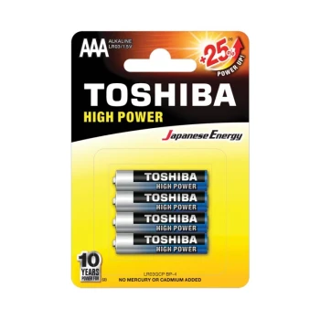 Снимка на батерия Toshiba Alkaline 1.5v AAА 4бр