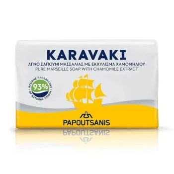 Снимка на сапун Karavaki pure Marseille Chamomile чист марсилски сапун с лайка 98пр ест.произход 125гр