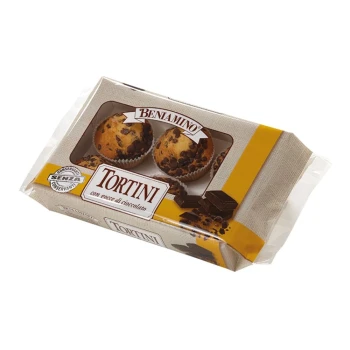 Снимка на кекс тортини Beniamino con gocce di Cioccolato  парченца шоколад 200гр 6бр