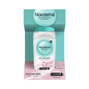 Снимка на рол-он дезодорант Noxzema Invisible Minerals Soft Care обогатен с магнезии, цинк и калций 48h 50мл