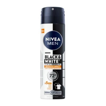 Снимка на део спрей дезодорант Nivea men black and white Ultimate Impact 72h 150мл