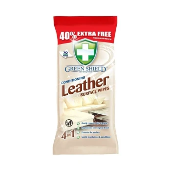Снимка на мокри кърпи Green Shield Leather за кожа омекотяващи 70бр