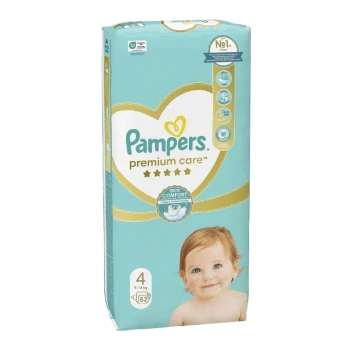 Снимка на памперс Pampers Premium Care 4 9-14кг 52бр