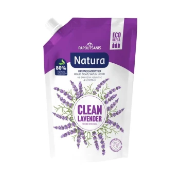 Снимка на течен сапун Natura clean Lavender чиста лавандула 750мл пълнител