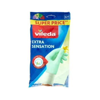 Снимка на ръкавици Vileda гумирани S размер