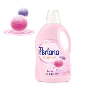 Снимка на течен прах Perlana Delicati Lana универсал за вълна и деликатни дрехи 28пр 1.4л