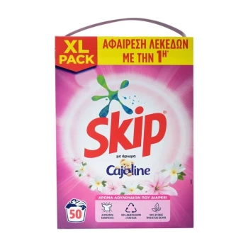 Снимка на сух прах Skip Cajoline с аромат на омекотител универсал 50пр 3.25кг