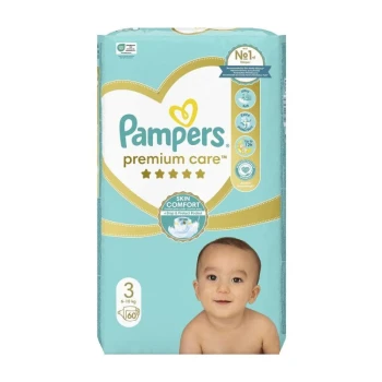 Снимка на памперс Pampers Premium Care 3 6-10кг 60бр