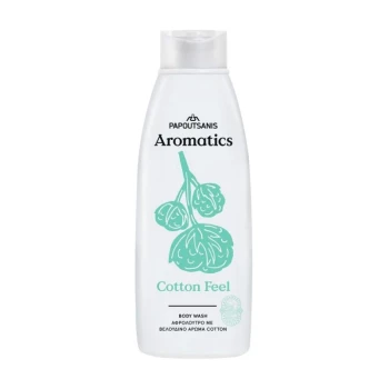 Снимка на душ гел Papoutsanis Cotton Feel майска роза и нотки на жасмин на базата на ванилия 650мл