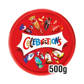 Снимка на бонбони Celebrations Milk Chocolate and Biscuit Bars млечни шоко бонбони и бисквитени барчета 500гр