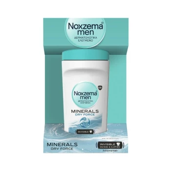 Снимка на рол-он дезодорант Noxzema men Mineral Dry Force обогатен с магнезий, цинк и калций 48h 50мл